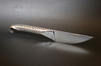 Couteau pommeau sculpté tête de cobra